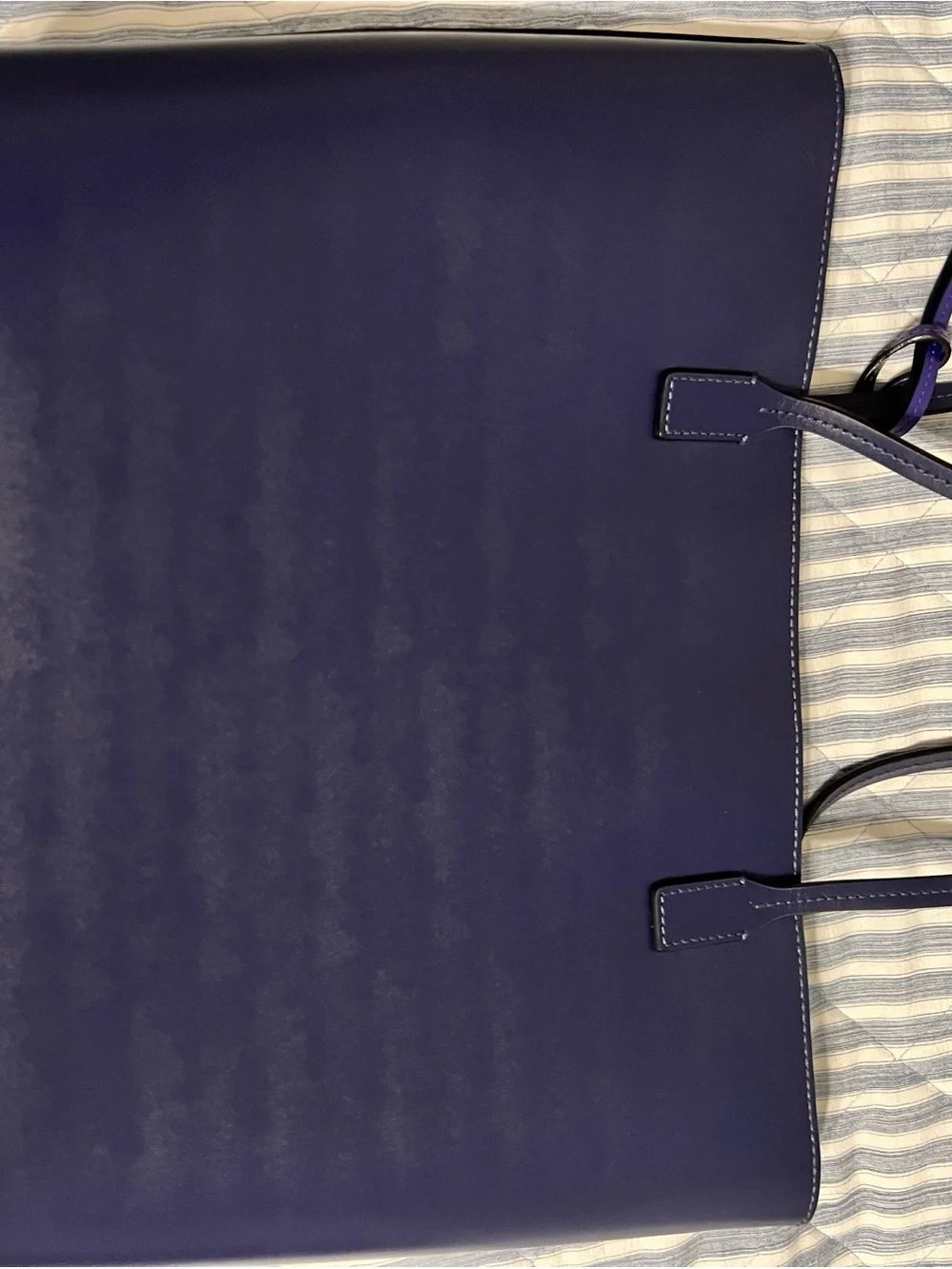 kate spade Navy Blue Leather Tote with Tassel